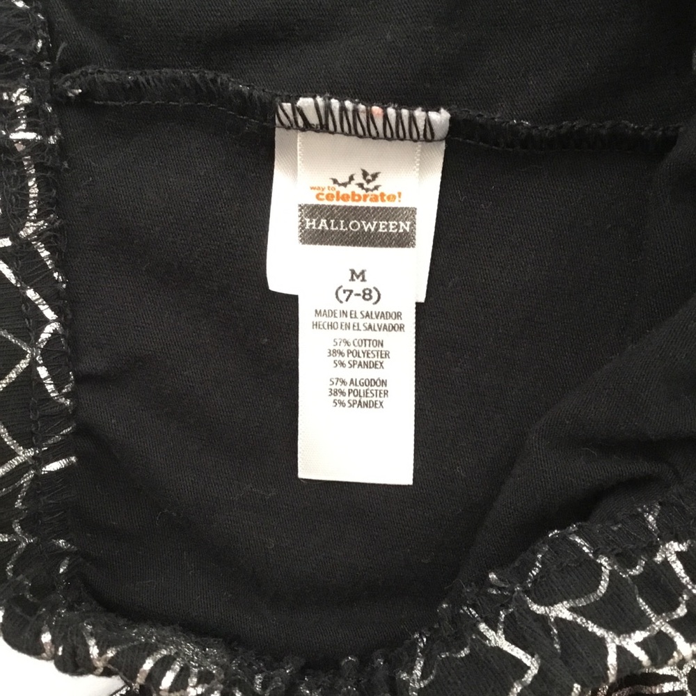 Sparkle Spider Web Halloween Leggings Size M(7-8) EUC - Picture 5 of 6